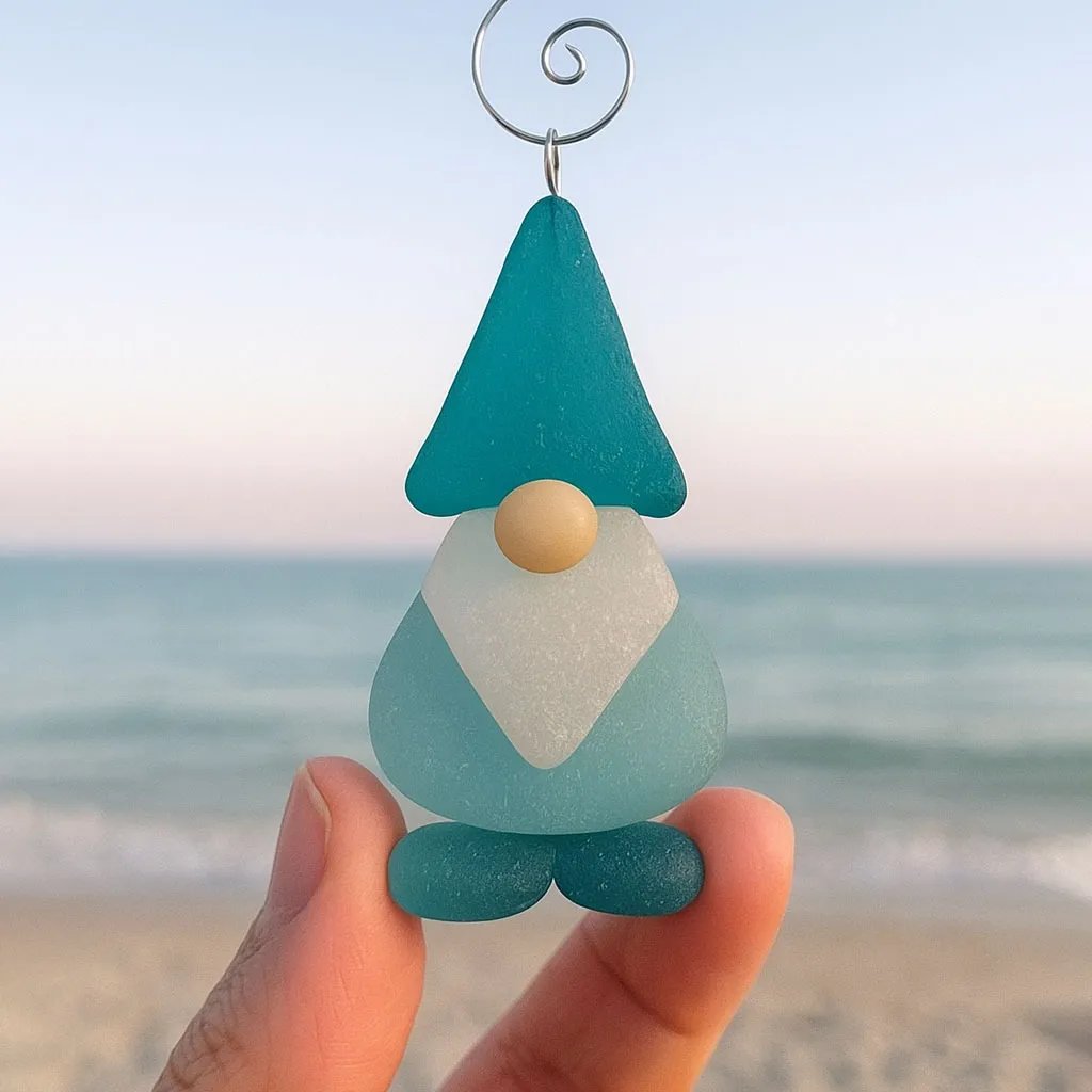 🌊Coastal Christmas Sea Glass Ornaments✨Crafted by Hand & Shaped by Nature