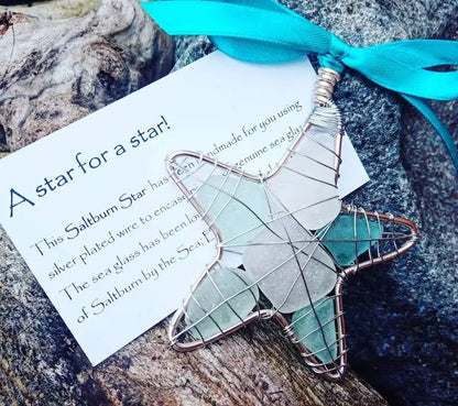 ⭐Sea Glass Star Gift❤️bring joy and good fortune.🧡